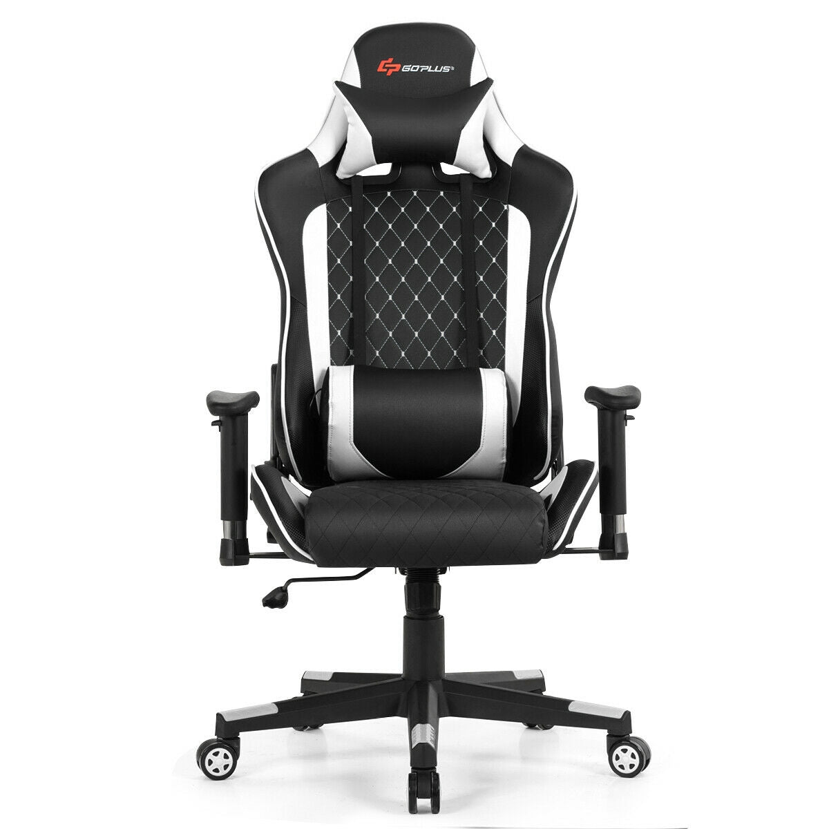 Massage Gaming Chair with Lumbar Support and Headrest