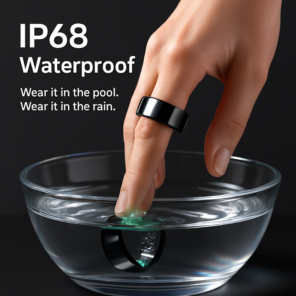 Smart Ring Health Tracker Fitness/Sleep/Stress/HRV Tracker with Charging Case Magnetic Charging Cable for Women & Men Compatible with iOS & Android 7-